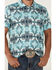 Image #3 - Rock & Roll Denim Men's Boot Barn Exclusive Southwestern Print Short Sleeve Polo Shirt, Teal, hi-res