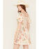 Image #4 - Angie Women's Floral Print Short Sleeve Mini Dress, Ivory, hi-res