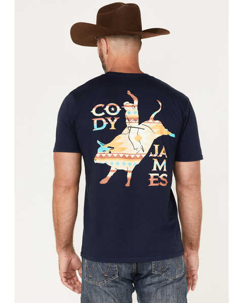 Cody James Men's Ride Or Die Southwestern Graphic Short Sleeve T-Shirt , Navy, hi-res