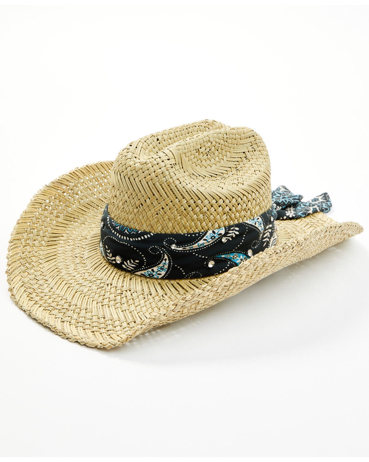 Shyanne Women's Gianna Straw Cowboy Hat, Natural, hi-res
