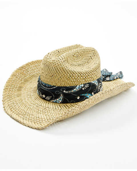 Image #1 - Shyanne Women's Gianna Straw Cowboy Hat , Natural, hi-res