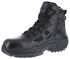 Image #2 - Reebok Men's Stealth 6" Lace-Up Side Zip Work Boots - Composite Toe, Black, hi-res