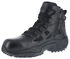 Reebok Men's Stealth 6" Lace-Up Side Zip Work Boots - Composite Toe, Black, hi-res