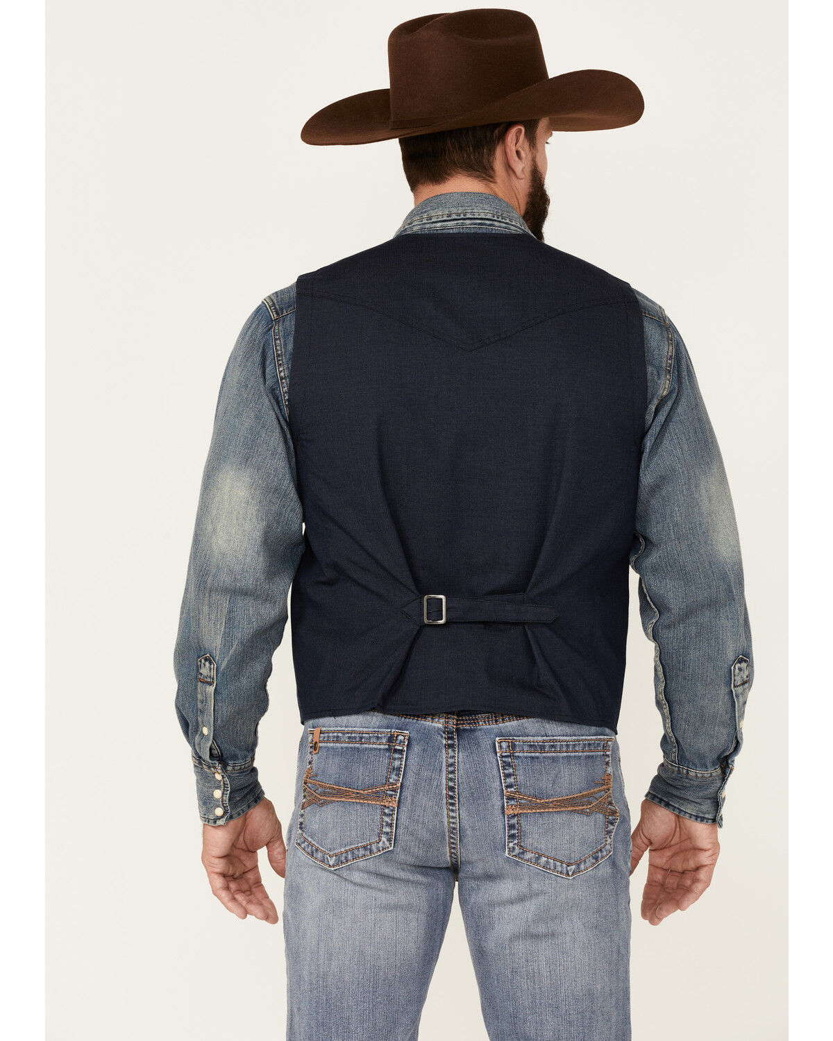 Image #4 - Moonshine Spirit Men's Saloon Textured Solid Button Down Western Vest , , hi-res