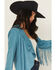 Image #2 - Shyanne Women's Cascade Front Fringe Faux Suede Fringe Jacket, Turquoise, hi-res