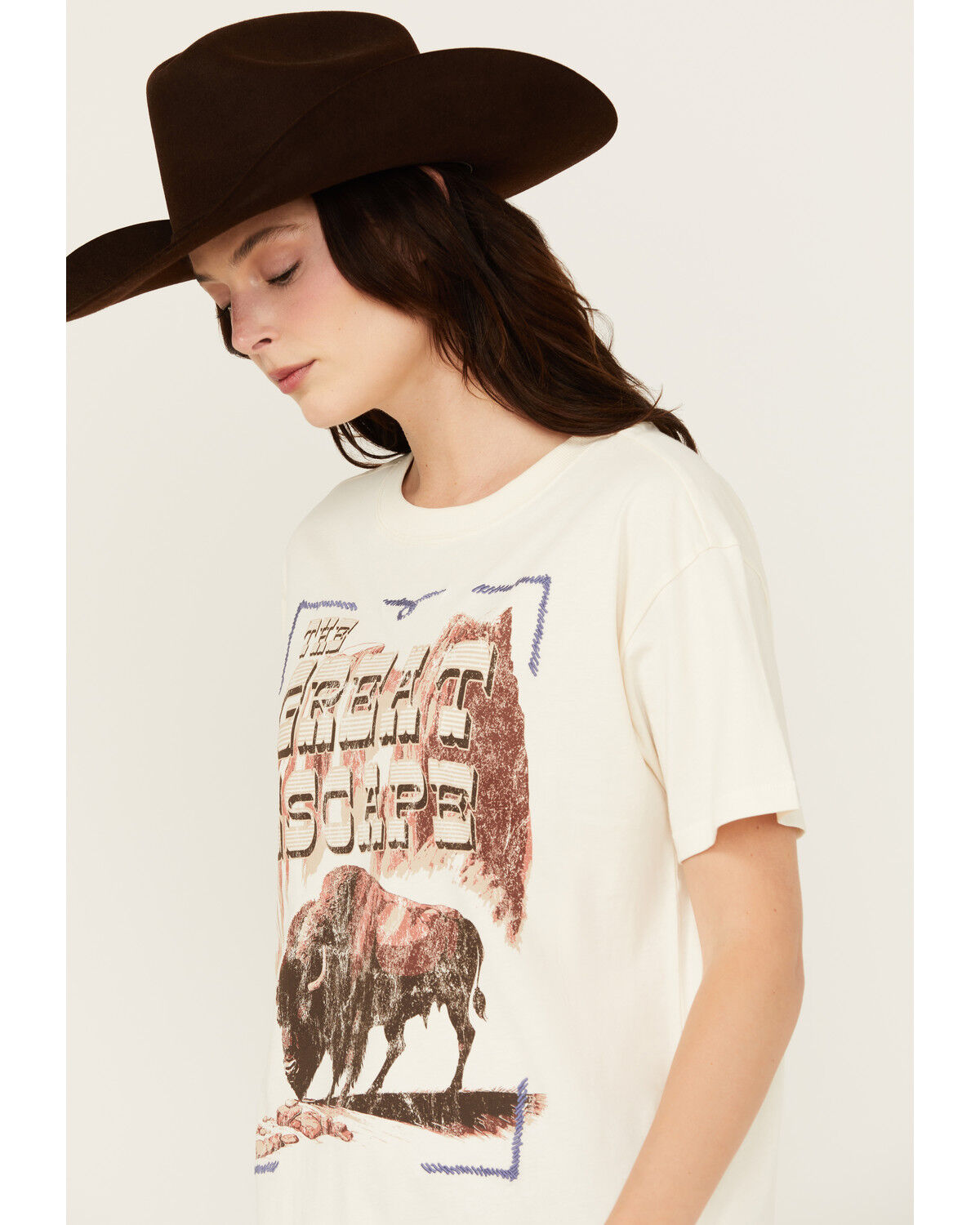 Image #2 - Shyanne Women's The Great Escape Short Sleeve Graphic Tee, Off White, hi-res
