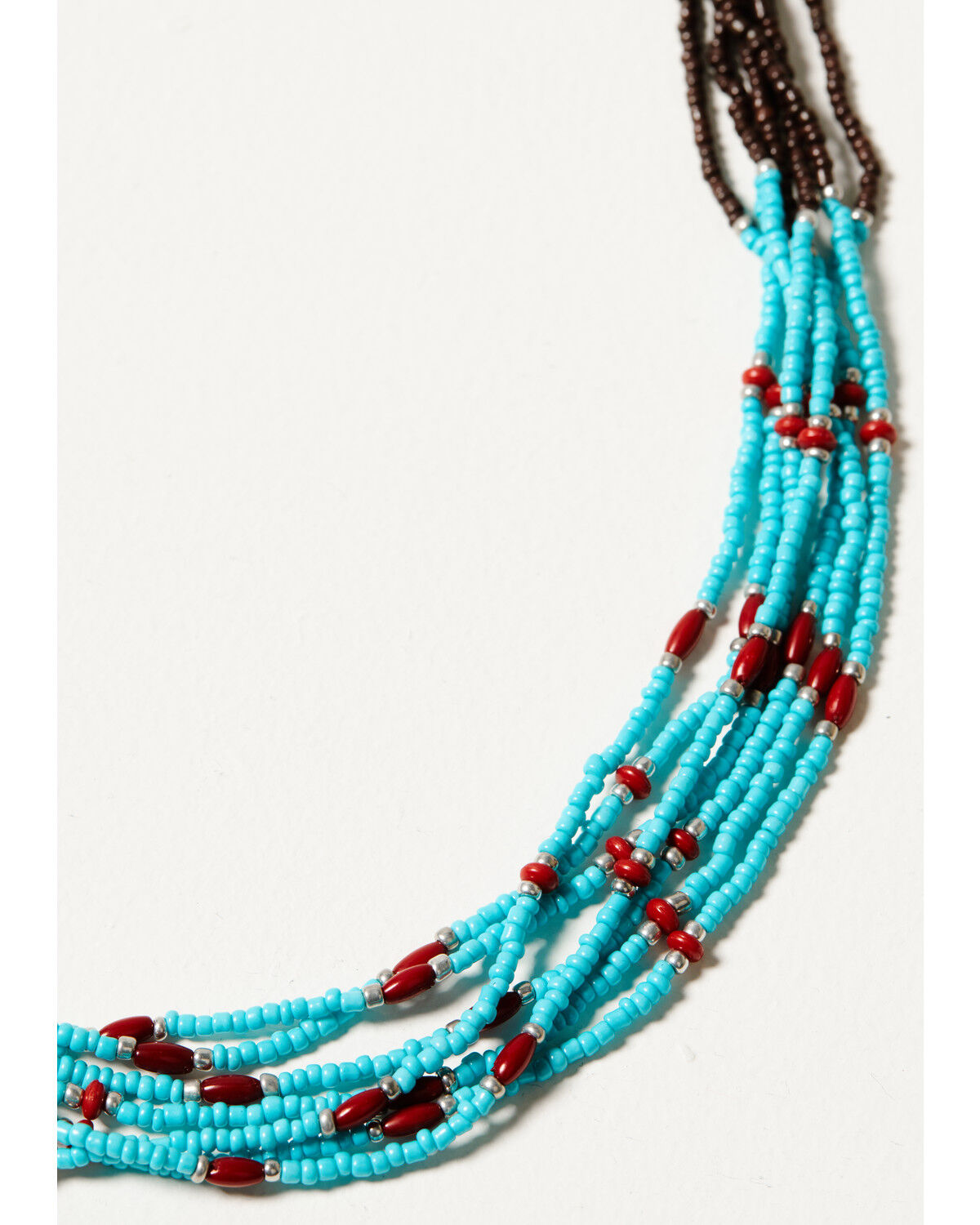 Image #2 - Idyllwind Women's Costa Bella Antique Seed Bead Necklace, Silver, hi-res
