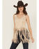 Image #1 - Idyllwind Women's Monticello Fringe Faux Suede Studded Tank, Stone, hi-res