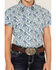 Image #3 - Shyanne Girls' Paisley Print Short Sleeve Western Pearl Snap Shirt, Royal Blue, hi-res