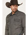 Image #2 - Moonshine Spirit Men's Country Night Striped Long Sleeve Western Snap Shirt, Navy, hi-res