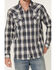 Image #3 - Moonshine Spirit&reg; Men's Talum Plaid Long Sleeve Snap Western Shirt, Navy, hi-res