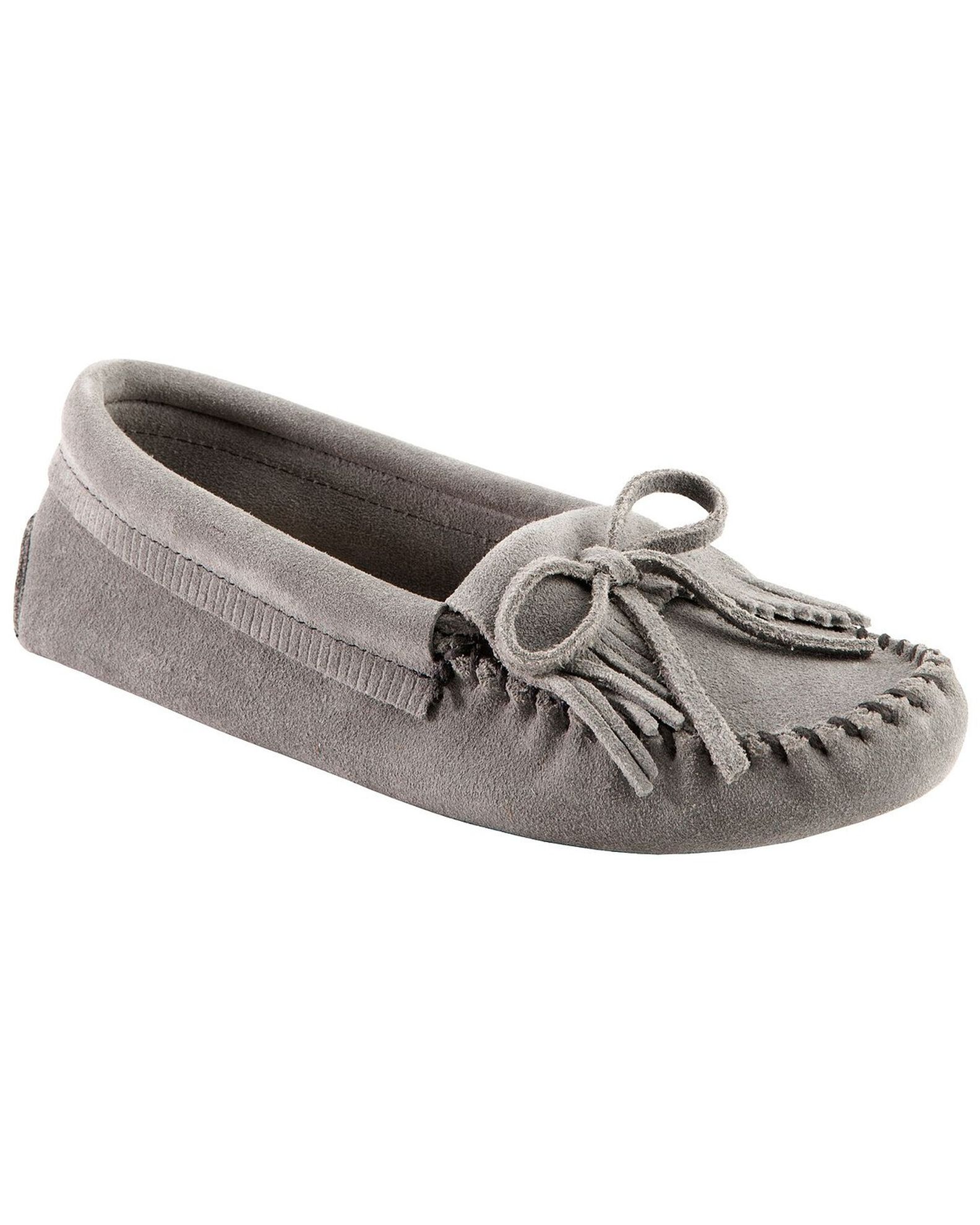 Minnetonka gray moccasins top