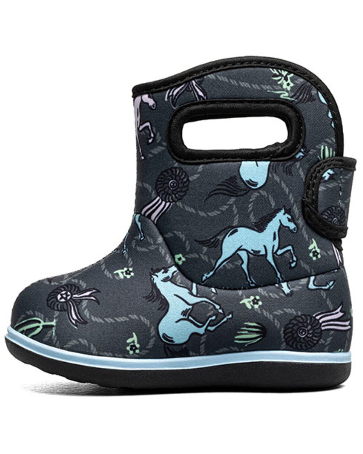 Image #3 - Bogs Toddler Boys' II Horses Rainboots, Multi, hi-res