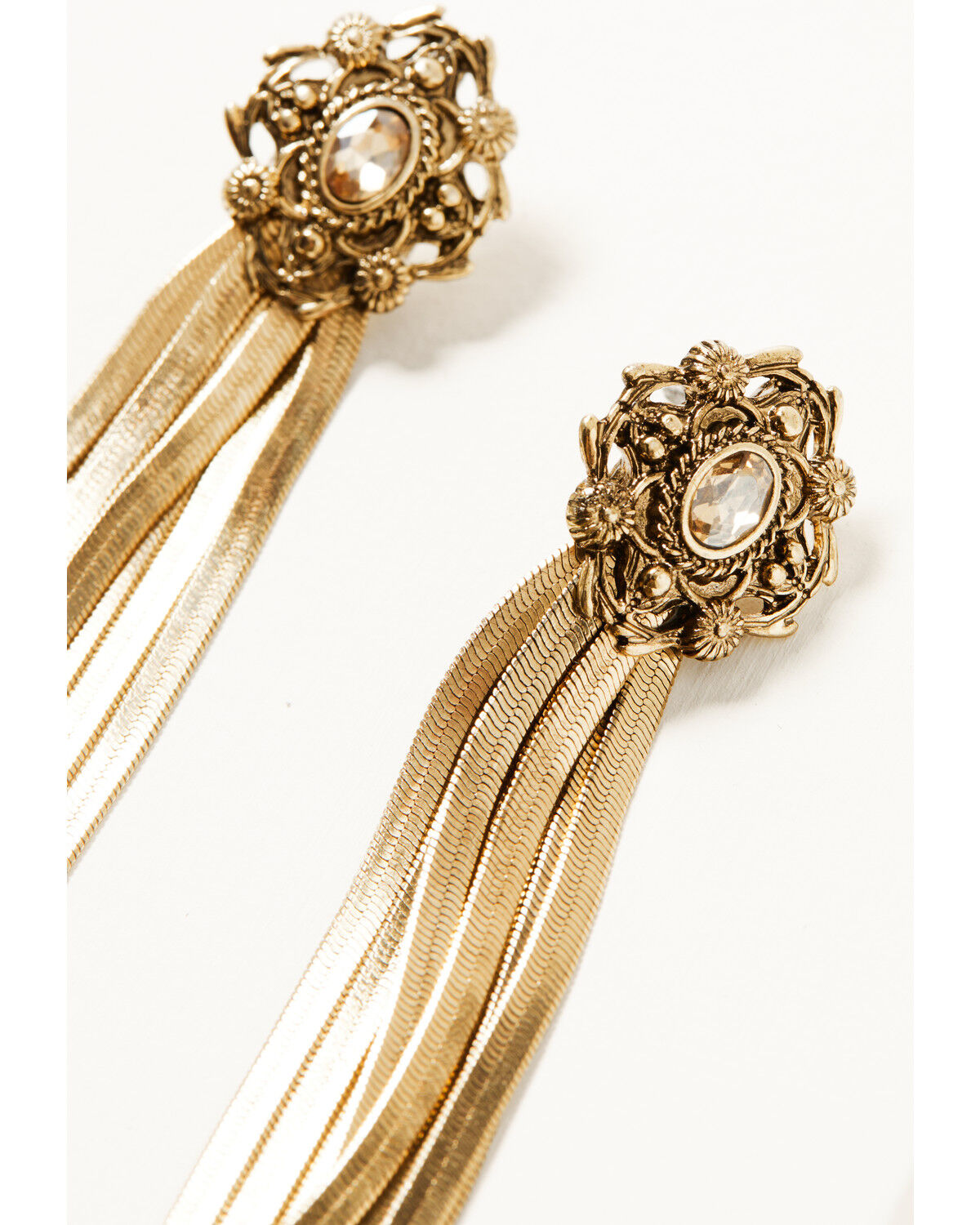 Image #2 - Wonderwest Women's Irina Fringe Earrings, Gold, hi-res