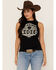 Image #1 - RANK 45® Women's American Rodeo Steer Head Graphic Tank Top, , hi-res