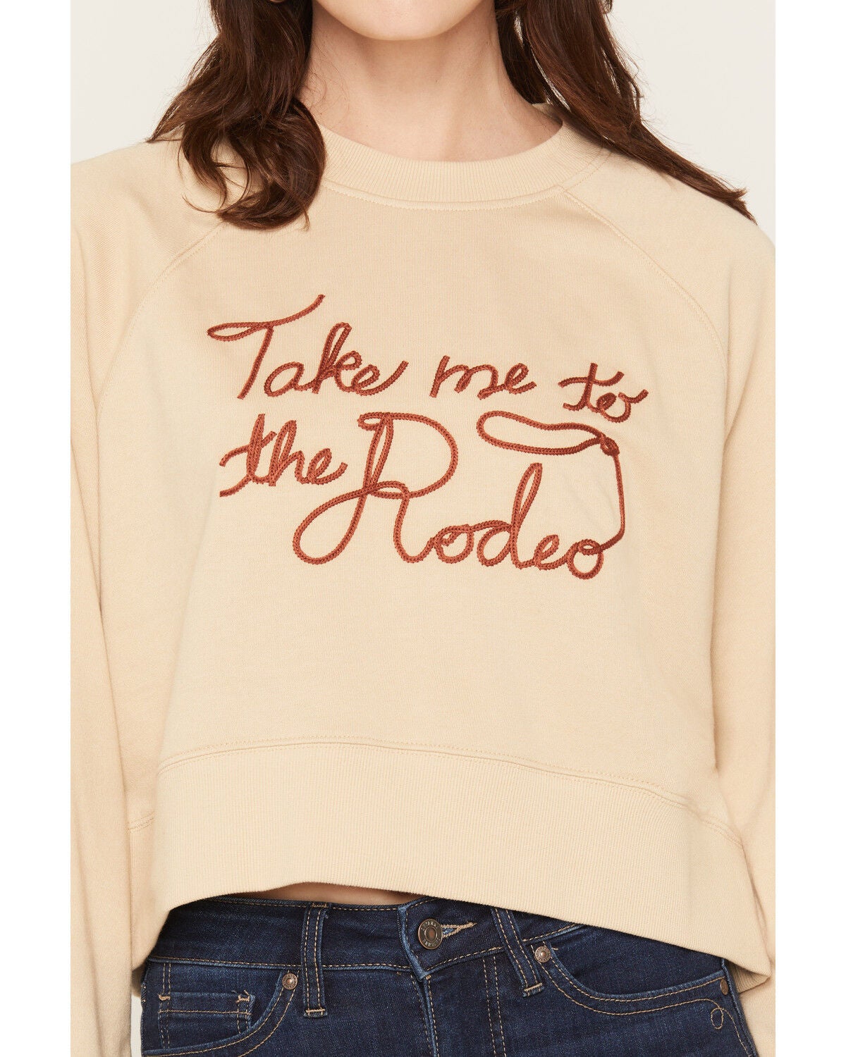 Image #3 - Ariat Women's Rodeo Sydney Graphic Sweatshirt, Cream, hi-res