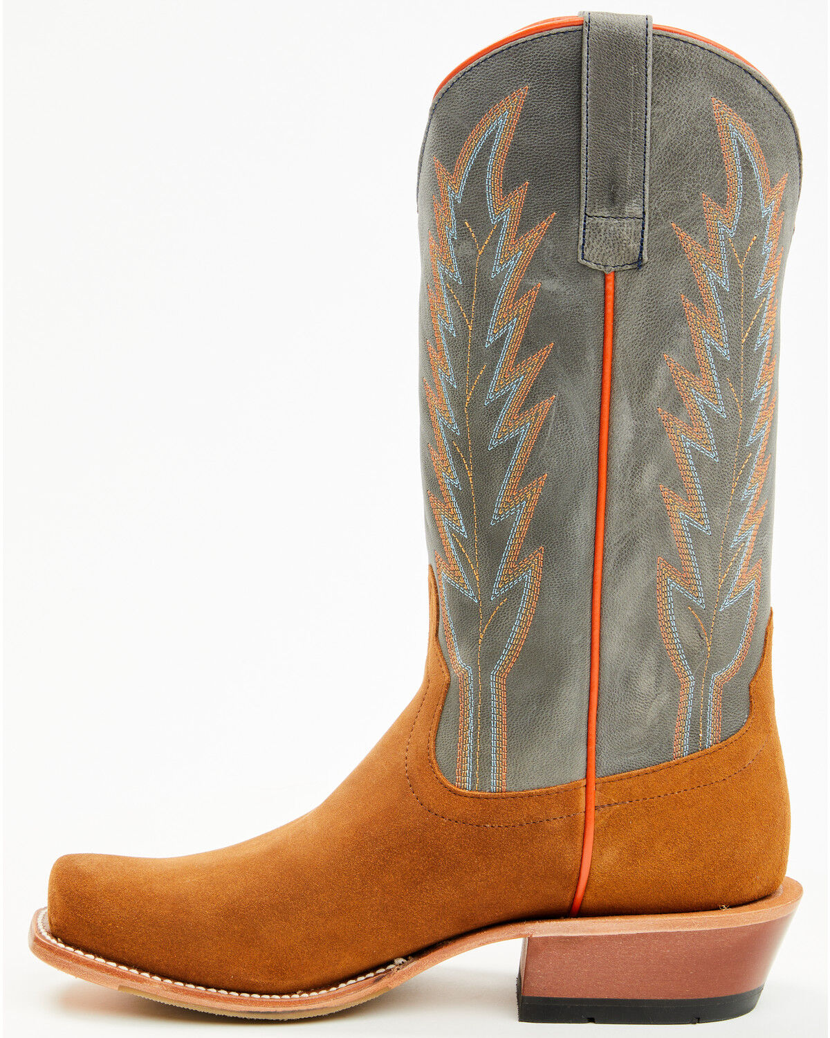 Image #3 - Horse Power Men's Ginger Suede Western Boots - Square Toe, Tan, hi-res