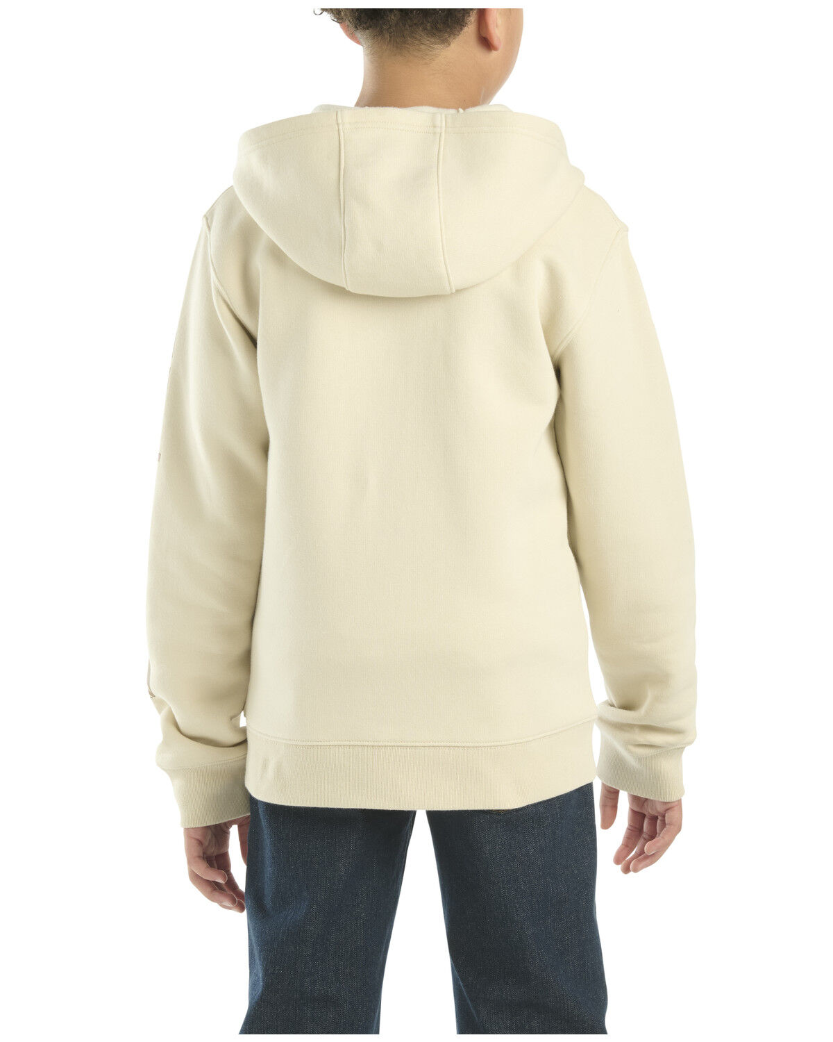 Image #3 - Carhartt Little Boys' Full Zip Hooded Jacket, Cream, hi-res