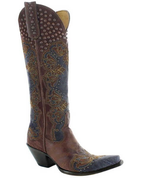 Old Gringo Women's Tessa Tall Western Boots - Snip Toe , Red, hi-res