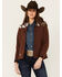 Image #1 - Cowgirl Hardware Women's Cow Print Yoke Softshell Jacket, , hi-res