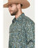 Image #2 - Wrangler Retro Men's Floral Print Long Sleeve Snap Western Shirt, Blue, hi-res