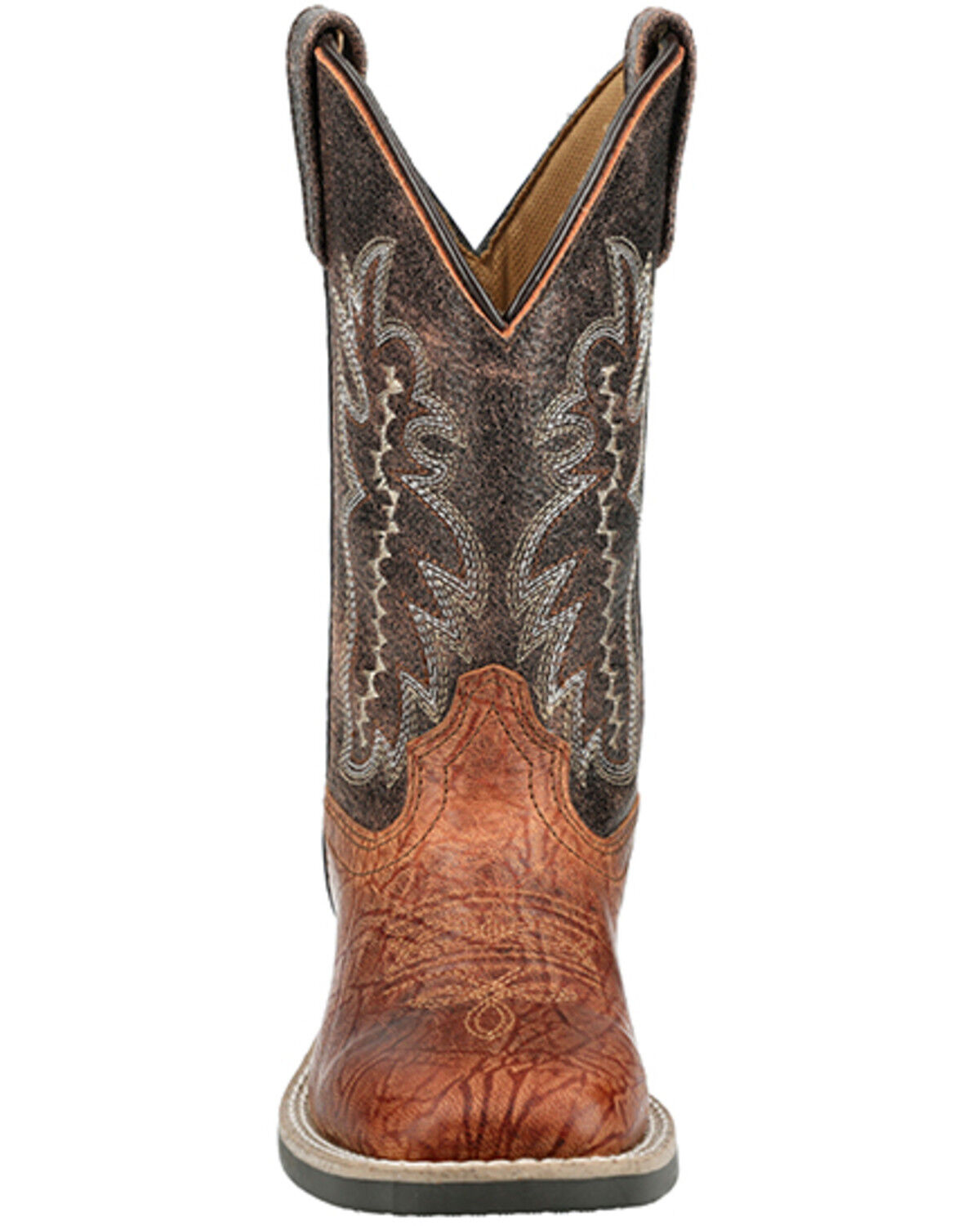 Image #4 - Smoky Mountain Little Boys' Presley Western Boots - Broad Square Toe, Cognac, hi-res