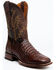 Image #1 - El Dorado Men's Handmade Caiman Back Brass Stockman Boots - Broad Square Toe, Bronze, hi-res