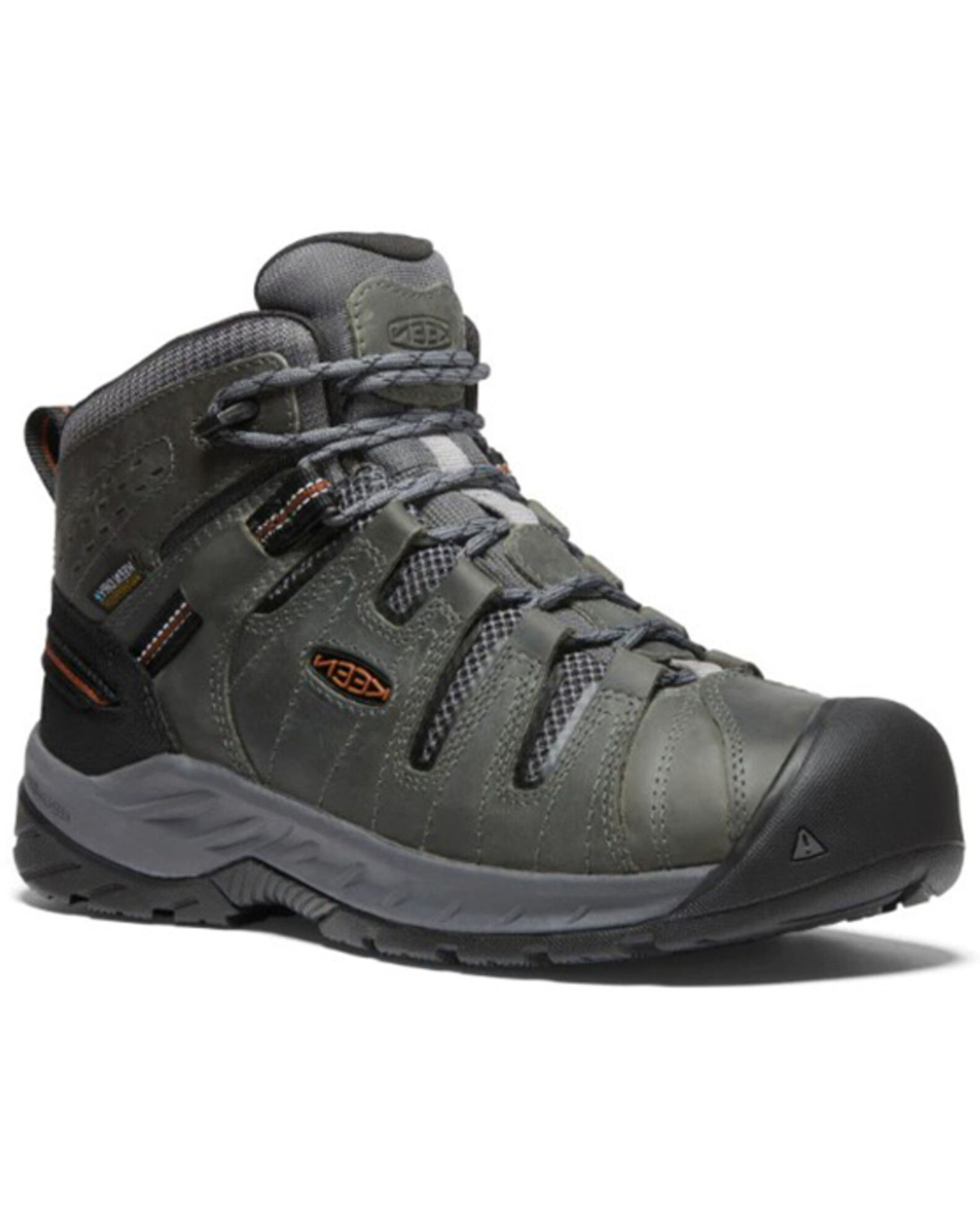 Keen Men s Flint II Mid Waterproof Work Boots Round Toe Country Outfitter