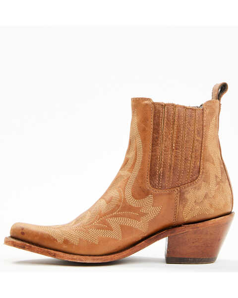 Image #3 - Liberty Black Women's Simone Classic Embroidered Pull On Fashion Booties - Snip Toe , Tan, hi-res