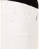 Image #4 - Grace In LA Women's Fleur De Lis Pocket Mid Rise Bootcut Stretch Denim Jeans, White, hi-res