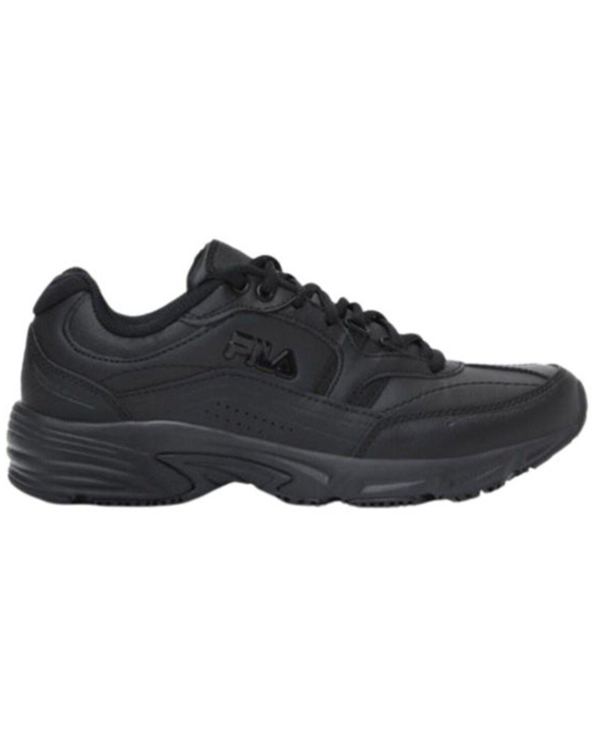 Fila Men's Memory Workshift Slip Resistant Work Shoes - Soft Toe, Black, hi-res