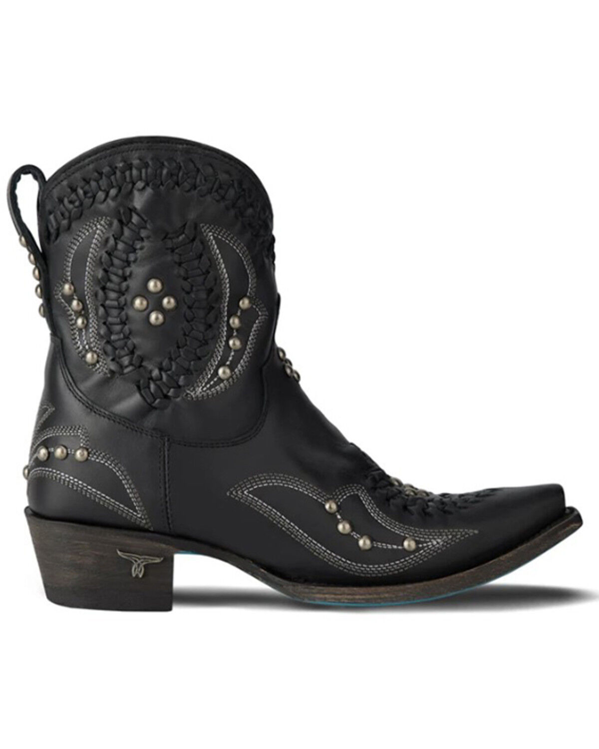 Image #2 - Lane Women's Cossette Western Booties - Snip Toe, Jet Black, hi-res