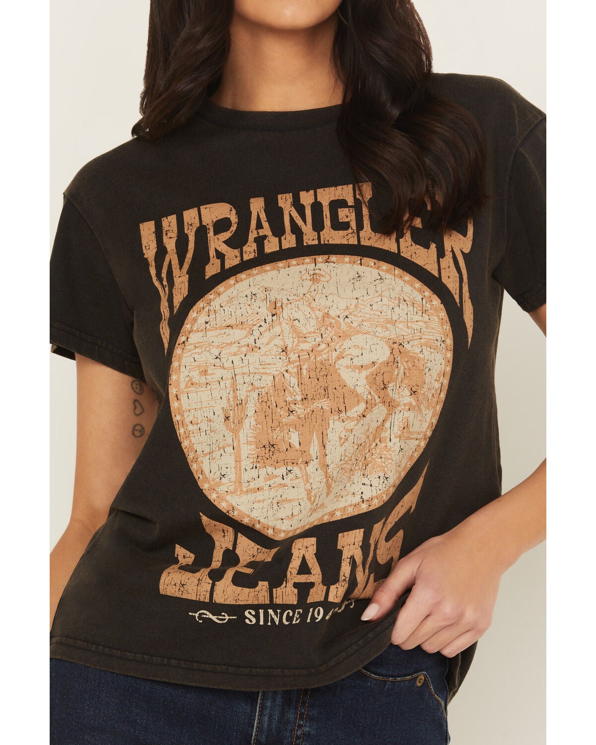 Image #3 - Wrangler Retro Women's Logo Horse Short Sleeve Graphic Tee, Black, hi-res