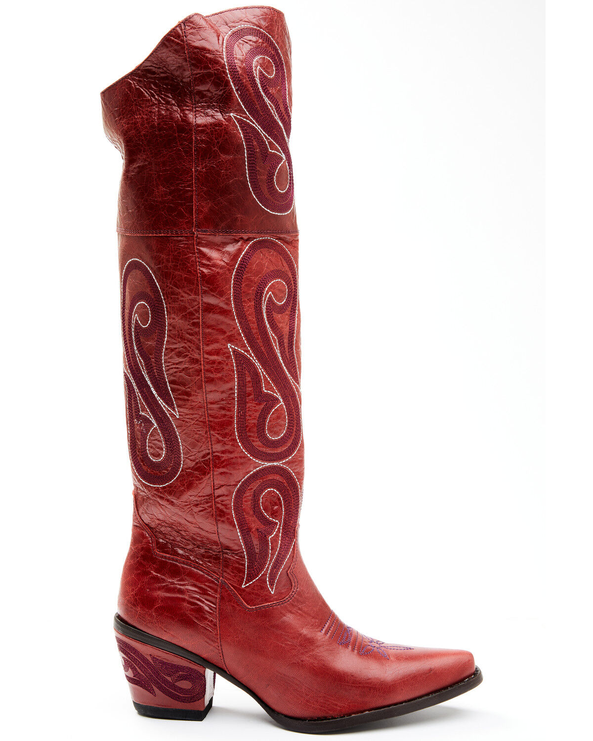 red short cowboy boots
