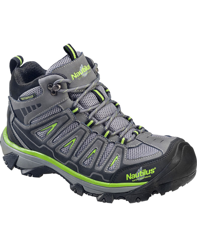 Nautilus Men's Lightweight Waterproof HIker Work Boots - Steel Toe , Grey, hi-res