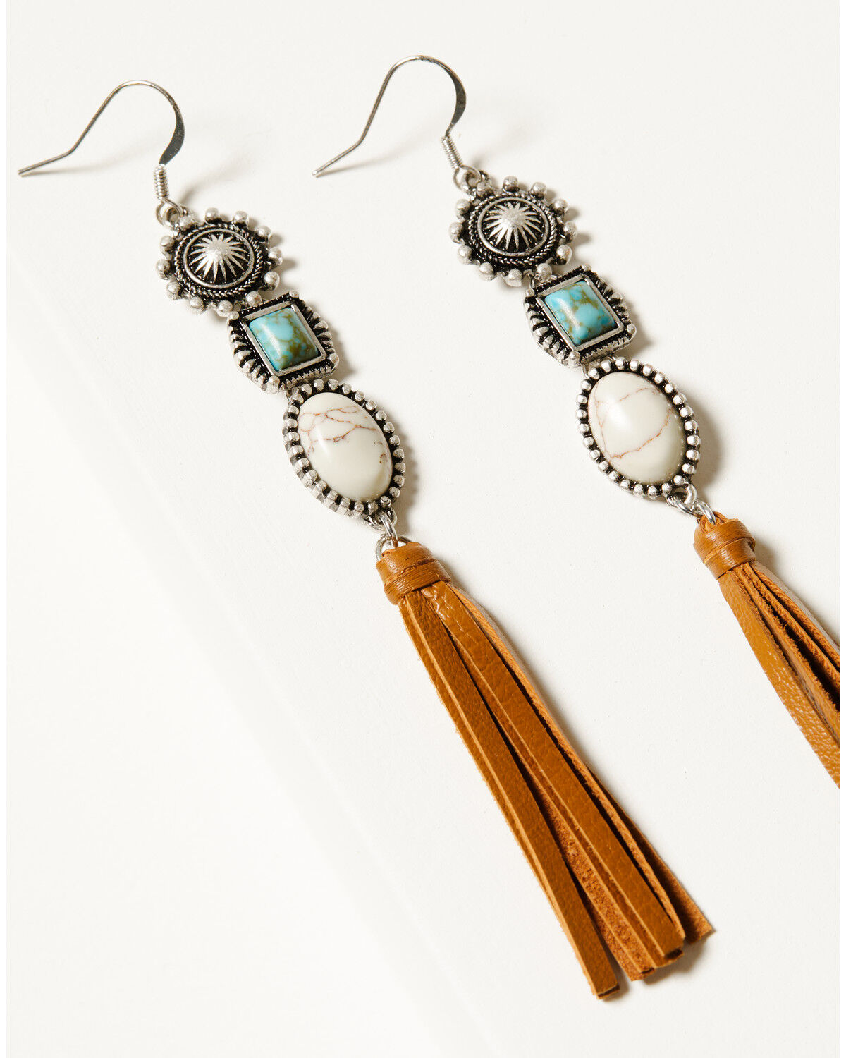 Image #2 - Idyllwind Women's Arlington Multi-Stone Fringe Earrings, Silver, hi-res
