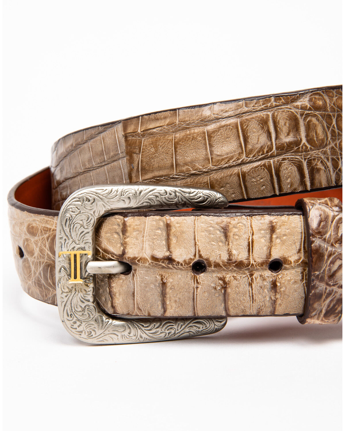 Mens caiman belt