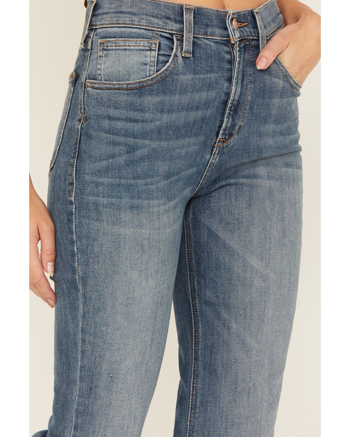 Image #2 - Ariat Women's Lucy Ultra High Straight Jeans, Blue, hi-res
