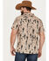 Image #4 - Cinch Men's Camp Tumbleweed Cactus Skull Short Sleeve Button-Down Western Shirt, Beige/khaki, hi-res