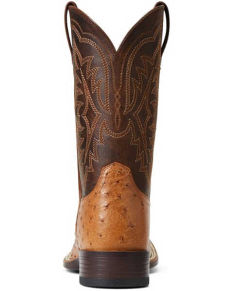 Image #3 - Ariat Men's Ranger Smooth Full Quill Ostrich Night Life Ultra Western Boot - Broad Square Toe , Brown, hi-res