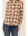 Image #4 - Idyllwind Women's Binkley Plaid Print Long Sleeve Pearl Snap Western Shirt, Lt Brown, hi-res