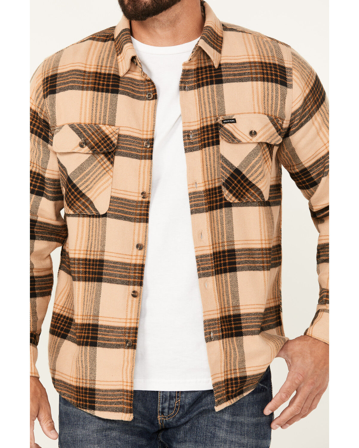 Image #3 - Brixton Men's Bowery Plaid Print Long Sleeve Button-Down Flannel Shirt, , hi-res