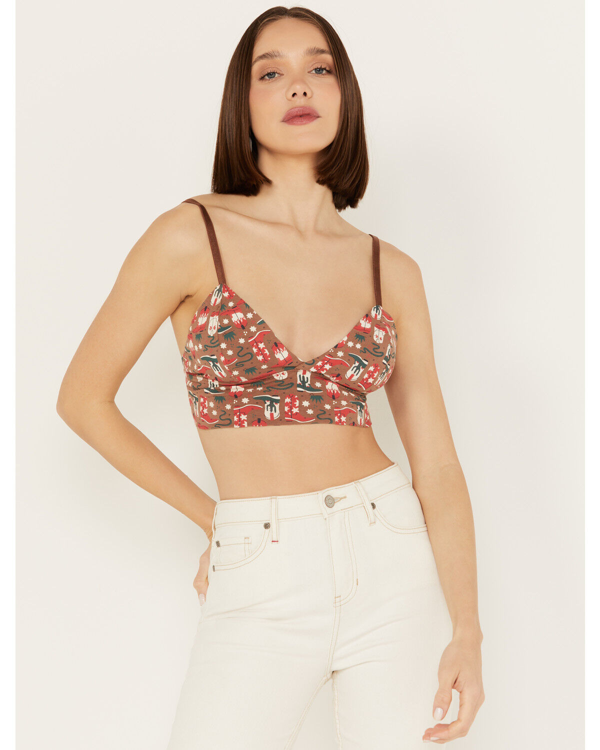 Image #1 - Discreture Women's Longline Bralette, Multi, hi-res