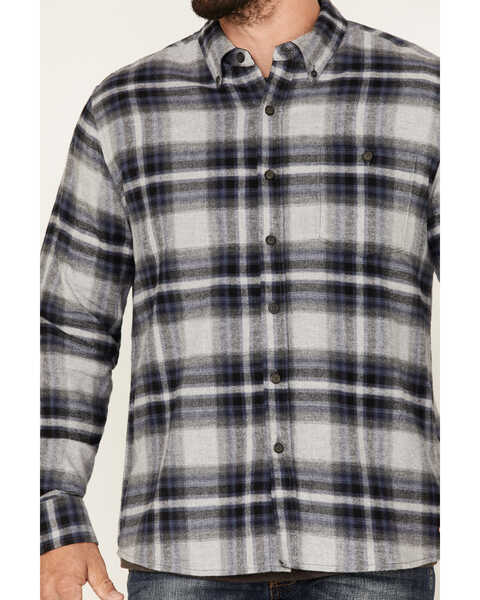 Image #3 - North River Men's Medium Plaid Print Long Sleeve Button-Down Flannel Shirt, Grey, hi-res