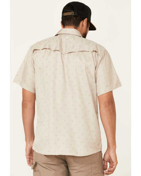 Image #4 - Hooey Men's Punchy Print Habitat Sol Short Sleeve Pearl Snap Western Shirt , Tan, hi-res