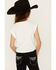 Image #4 - Saints & Hearts Girls' Howdy Tie Front Short Sleeve Graphic Tee, Ivory, hi-res