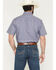 Image #4 - Ely Walker Men's Wallpaper Floral Short Sleeve Pearl Snap Western Shirt, Blue, hi-res