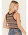 Image #4 - Beyond The Radar Women's Howdy Stripe Knit Sweater Cropped Tank Top, Brown, hi-res