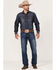 Image #1 - Ariat Men's M5 Straight Stretch Madera Stackable Straight Leg Jeans, Blue, hi-res