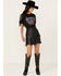 Image #2 - Idyllwind Women's Irene Fringe Faux Leather Skirt, Black, hi-res